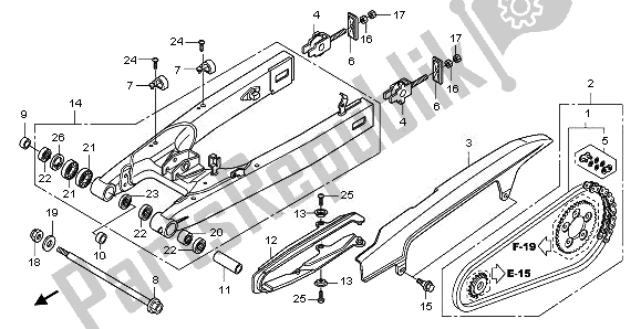 Toutes les pièces pour le Bras Oscillant du Honda CBF 1000 FA 2011