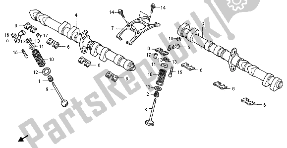 Tutte le parti per il Albero A Camme E Valvola del Honda CB 1000F 1996