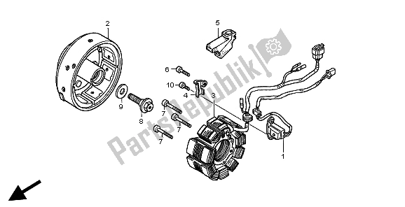All parts for the Generator of the Honda CMX 250C 1999