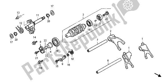 Todas las partes para Tambor De Cambio De Marchas de Honda CB 1000 RA 2012