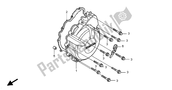 All parts for the Generator Cover of the Honda CBR 900 RR 2002