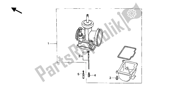 Todas las partes para Kit De Piezas Opcionales Del Carburador Eop-1-1 de Honda CR 125R 1989