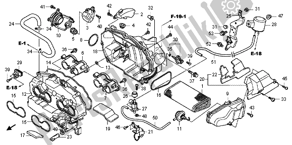 Toutes les pièces pour le Purificateur D'air du Honda CB 1000 RA 2012