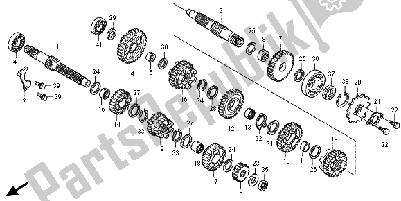 All parts for the Transmission of the Honda CBR 250 RA 2013