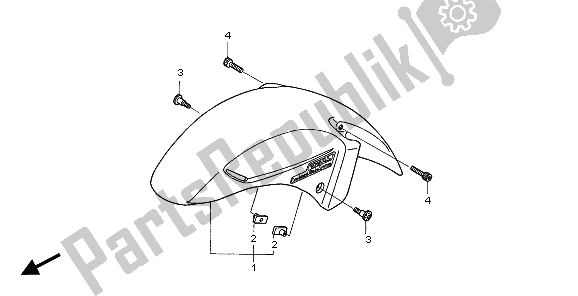 Toutes les pièces pour le Garde-boue Avant du Honda CBR 1100 XX 2006