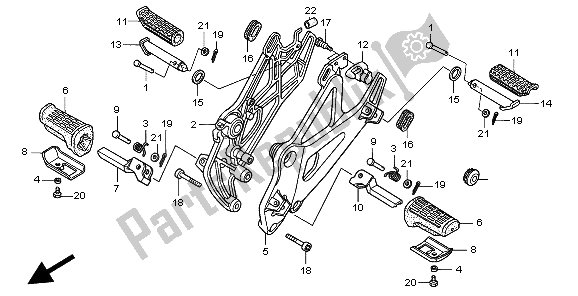 Tutte le parti per il Passo del Honda SLR 650 1997