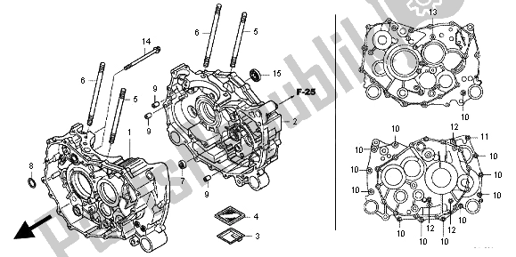 Todas las partes para Caja Del Cigüeñal de Honda TRX 420 FA Fourtrax Rancher AT 2012