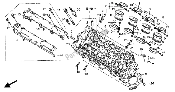 Toutes les pièces pour le Culasse du Honda CBF 600S 2004