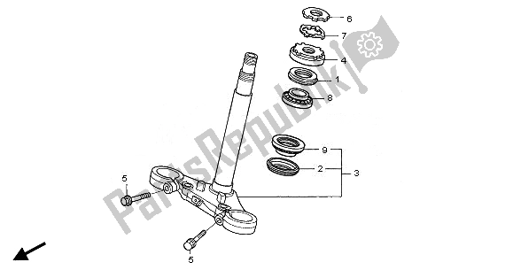 Wszystkie części do Mostek Kierownicy Honda CBF 500 2008