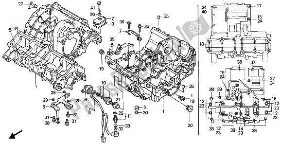 Todas as partes de Bloco Do Motor do Honda CBR 1000F 1990