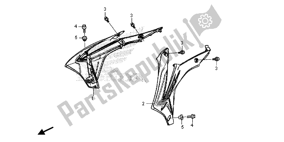 Tutte le parti per il Sudario Del Radiatore del Honda CRF 250R 2015