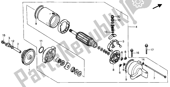 Todas las partes para Motor De Arranque de Honda CBR 1000F 1987