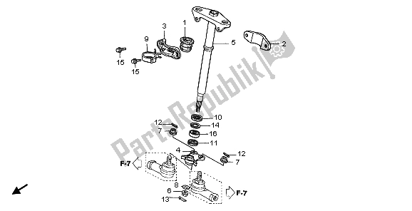 Todas las partes para Eje De Dirección de Honda TRX 450 FE Fourtrax Foreman ES 2003