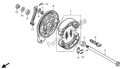 All parts for the Rear Brake Panel of the Honda VT 750S 2011