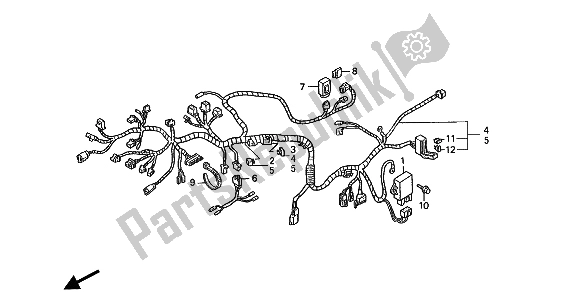 All parts for the Wire Harness of the Honda ST 1100 1994