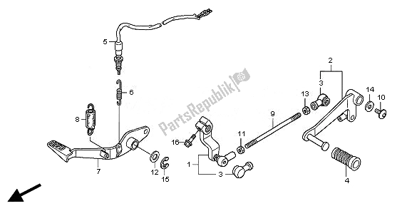 Tutte le parti per il Pedale del Honda CBR 250R 2011