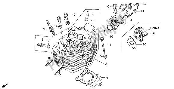 Tutte le parti per il Testata del Honda XR 125L 2006