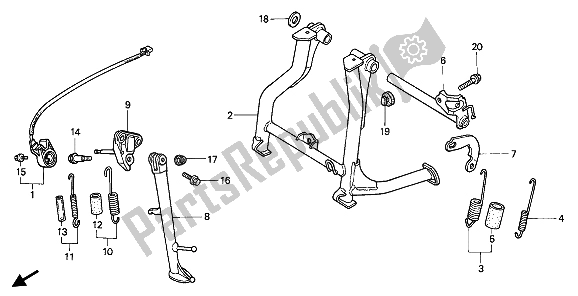 Tutte le parti per il In Piedi del Honda VFR 750F 1994