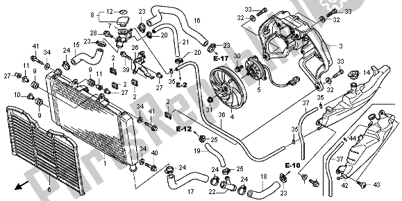 All parts for the Radiator of the Honda CB 600 FA Hornet 2012