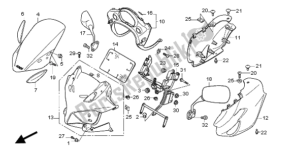 All parts for the Cowl of the Honda CBF 600 SA 2005