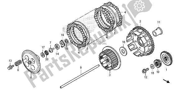 All parts for the Clutch of the Honda CRF 150 RB LW 2013