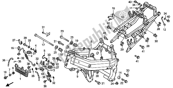 Tutte le parti per il Corpo Del Telaio del Honda VFR 400R3 1990