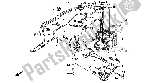 All parts for the Abs Modulator of the Honda CB 1000 RA 2013