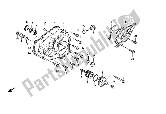 Todas las partes para L. Tapa Del Cárter de Honda CRF 450R 2012