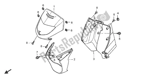 Todas las partes para Portada de Honda SCV 100F 2005