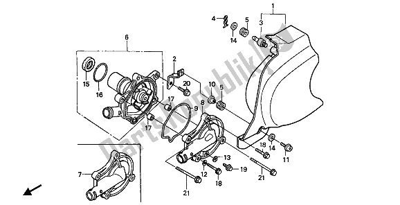 Tutte le parti per il Pompa Dell'acqua del Honda VT 600C 1993