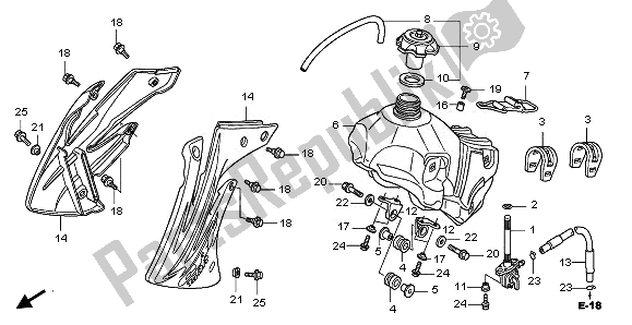 Tutte le parti per il Serbatoio Di Carburante del Honda CRF 150R SW 2008