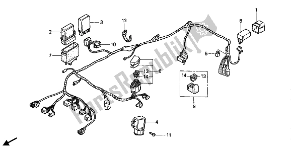 Toutes les pièces pour le Faisceau De Câbles du Honda PC 800 1990