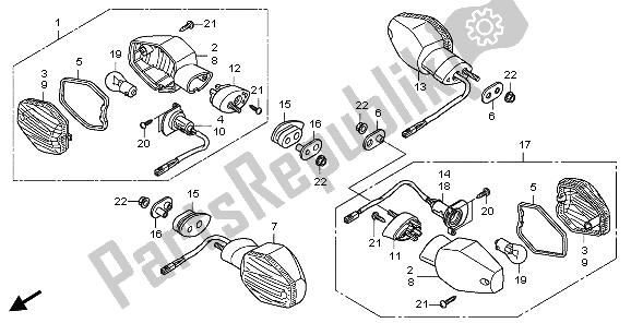 All parts for the Winker of the Honda CB 600F Hornet 2009
