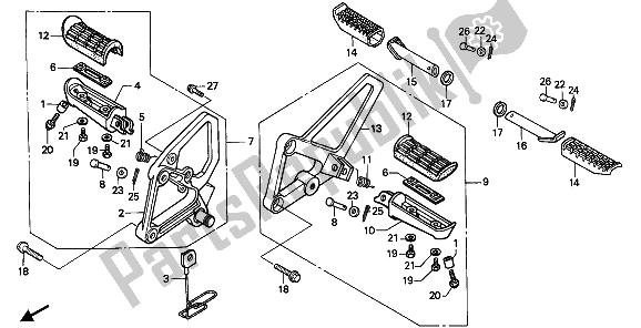 Tutte le parti per il Passo del Honda CBR 600F 1988