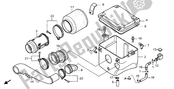 Todas las partes para Filtro De Aire de Honda TRX 450 FE Fourtrax Foreman ES 2004