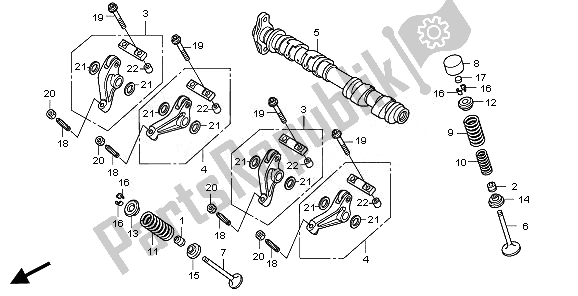 Todas las partes para árbol De Levas Y Válvula (delantero) de Honda VFR 1200F 2011