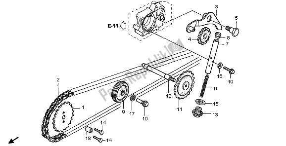 Todas as partes de Corrente De Came E Tensor do Honda XR 70R 1998