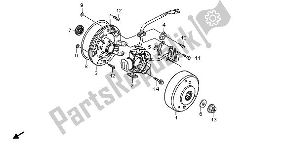 Tutte le parti per il Generatore del Honda CRF 70F 2008