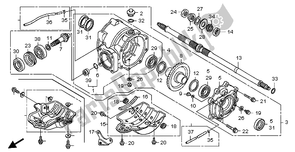 All parts for the Rear Final Gear of the Honda TRX 250 EX Sportrax 2002