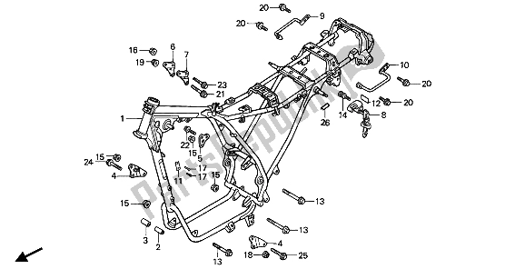 Wszystkie części do Korpus Ramy Honda XBR 500 1985