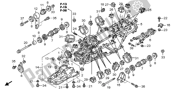 Toutes les pièces pour le Corps De Châssis du Honda TRX 680 FA 2007