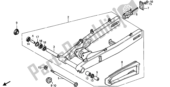 Wszystkie części do Wahacz Honda CBR 600F 1988