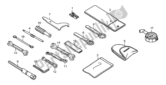 All parts for the Tools of the Honda CBF 1000F 2010