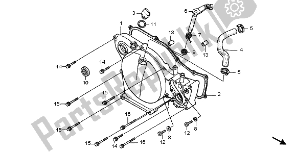 Todas as partes de Tampa Direita Do Cárter do Honda CR 80 RB LW 1997