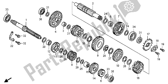 Tutte le parti per il Trasmissione del Honda CBR 125R 2013