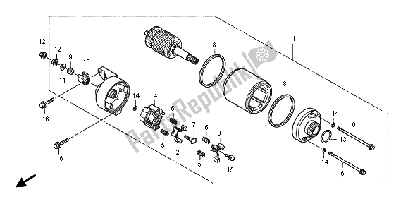 Todas las partes para Motor De Arranque de Honda VFR 1200 FD 2012