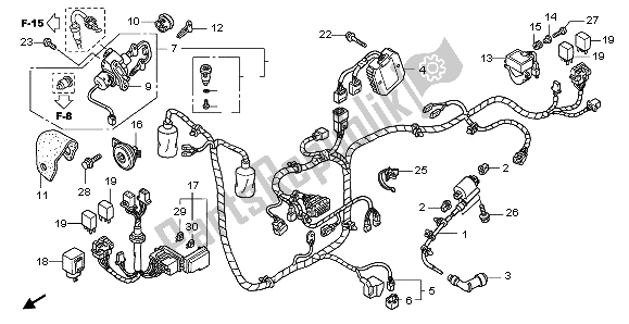 Todas las partes para Arnés De Cables de Honda PES 125 2013