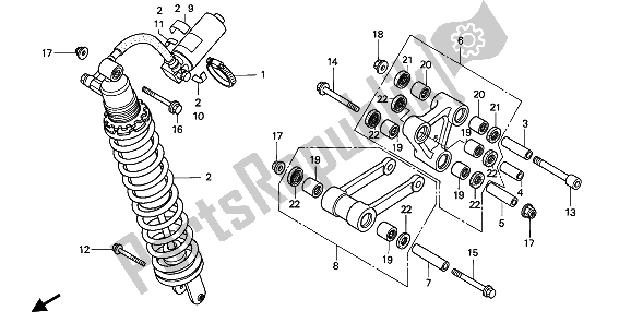 Tutte le parti per il Cuscino Posteriore del Honda XRV 750 Africa Twin 1994