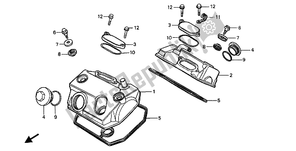 Tutte le parti per il Coperchio Della Testata del Honda XRV 750 Africa Twin 1994