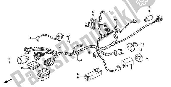 All parts for the Wire Harness & Ignition Coil of the Honda NSR 50S 1989